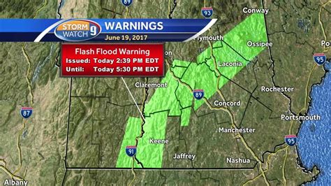 Flash flood warnings in effect for parts of Mass., RI, NH; Flash flood emergency declared for part of Worcester County